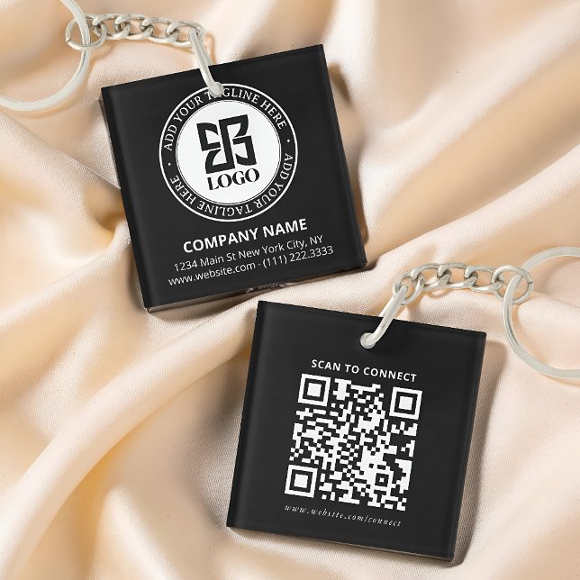 Moderne benutzerdefinierte Logo-QR-Code-Geschäftsf Schlüsselanhänger (Von Creator hochgeladen)