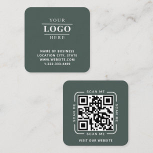 Moderne benutzerdefinierte Logo- und QR-Code-Quadr Quadratische Visitenkarte