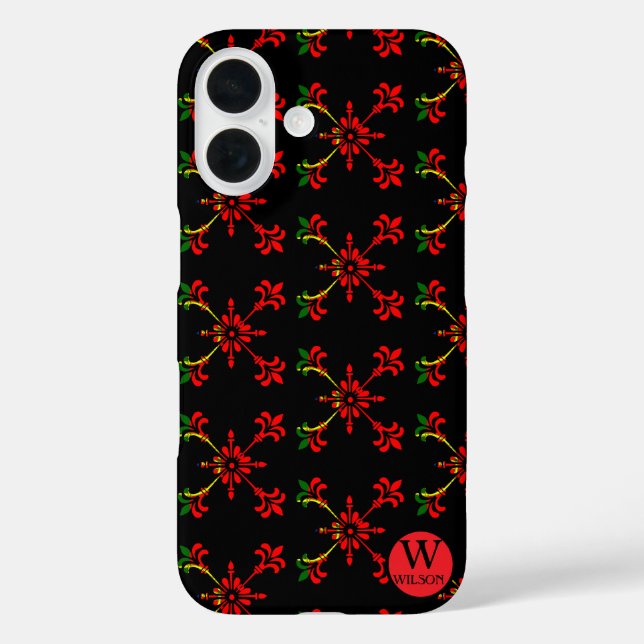 Moderne benutzerdefinierte Monogramm Name Portugal iPhone 16 Hülle (Rückseite)