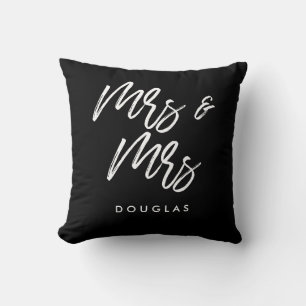 Moderne benutzerdefinierte Mrs und Mrs lesbisches  Kissen