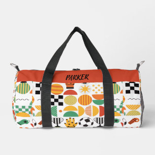 Moderne benutzerdefinierte Name Fußball-Muster Duffle Bag
