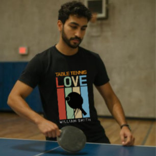 Moderne Benutzerdefinierte Name Tischtennis Lieb T-Shirt