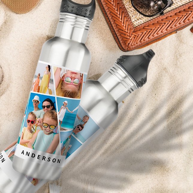 Moderne, benutzerfreundliche 9 Bilder Collage Foto Edelstahlflasche (Von Creator hochgeladen)