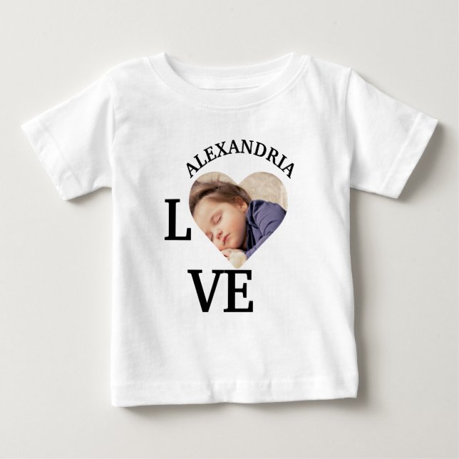 Moderne, benutzerfreundliche Herz-Bildvorlage für  Baby T-shirt (Vorderseite)