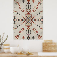Moderne Berber-Linienkunst-Wanddekoration Poster
