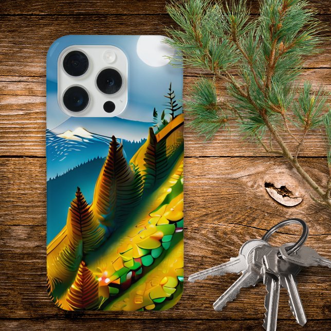 Moderne Berglandschaft iPhone 15 Pro Hülle (Von Creator hochgeladen)