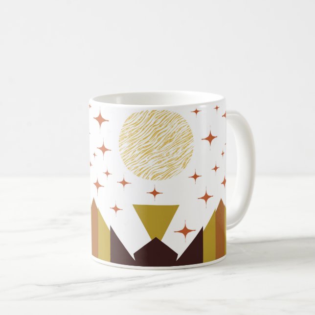 Moderne Bergwelt des Mittelalters Kaffeetasse (VorderseiteRechts)