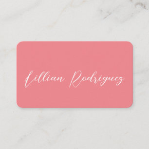 Moderne Beruflich rosa Signature Business Card Visitenkarte