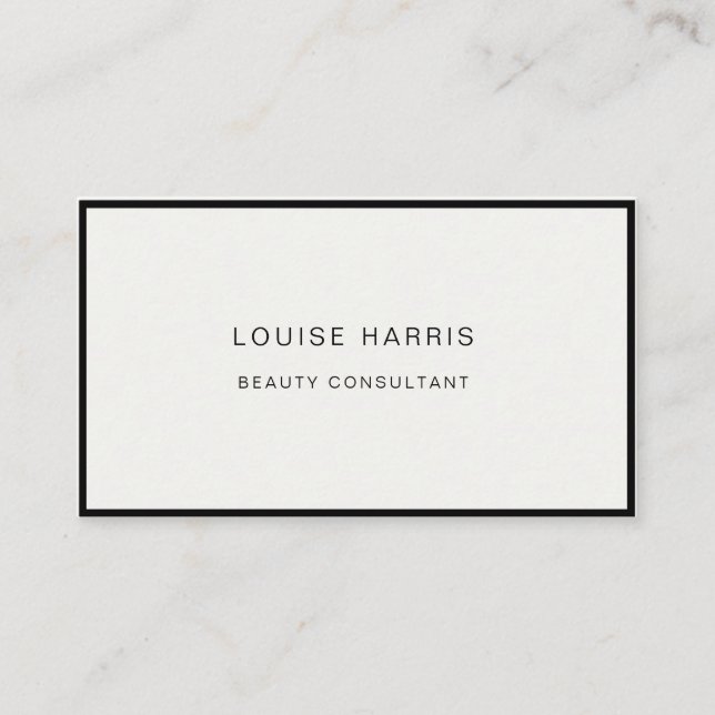 Moderne Beruflich-schicke Business Card für Elfenb Visitenkarte (Vorderseite)