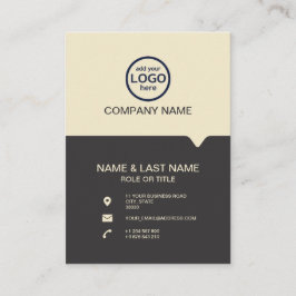 Moderne Berufliche 2 Farben fügen Ihr Logo hinzu Visitenkarte