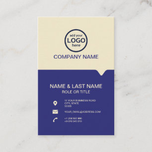 Moderne Berufliche 2 Farben fügen Ihr Logo hinzu Visitenkarte