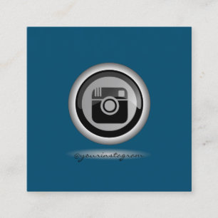 Moderne Berufliche, Aquamarine soziale Medien Quadratische Visitenkarte