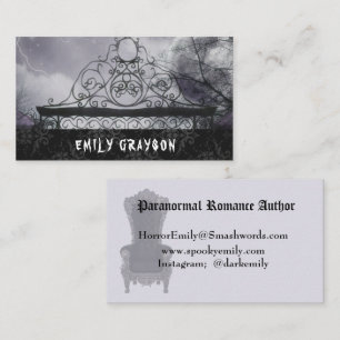 Moderne Berufliche Author Gothic Business Card Visitenkarte