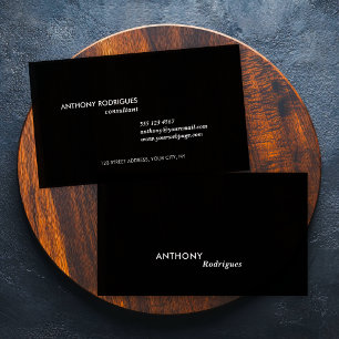 Moderne Berufliche Black Business Card Visitenkarte