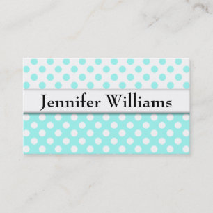 Moderne Berufliche Blue Polka Dot Business Card Visitenkarte