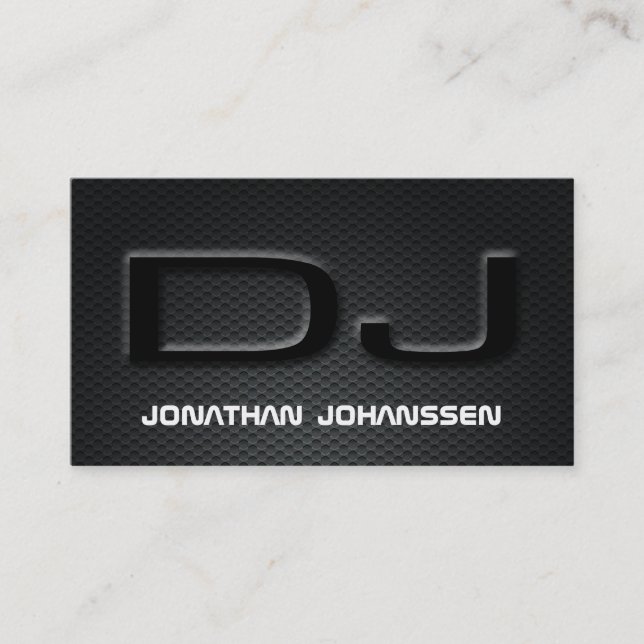 Moderne Berufliche DJ-Business-Karte für Kohlensto Visitenkarte (Vorderseite)
