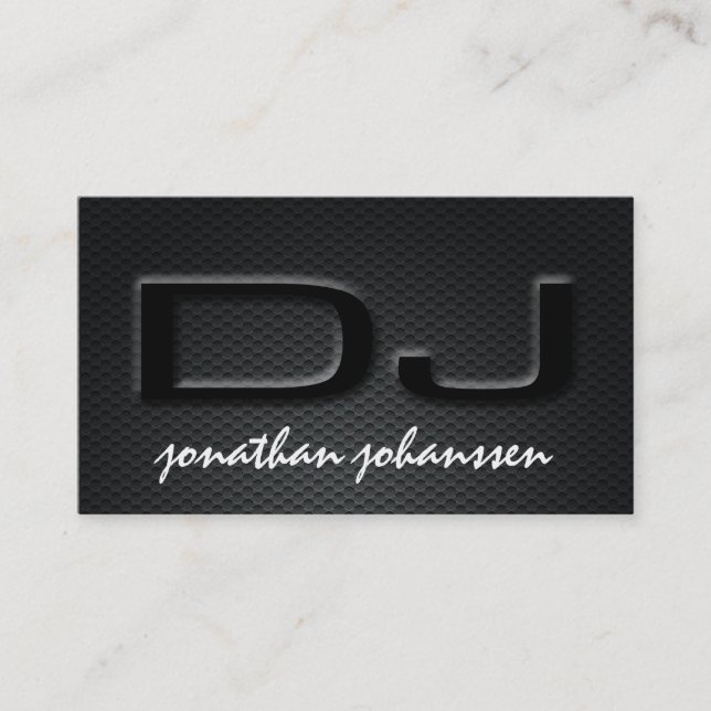 Moderne Berufliche DJ-Business-Karte für Kohlensto Visitenkarte (Vorderseite)
