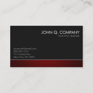 Moderne berufliche dunkle Geschäfts-Karte - Rot Visitenkarte