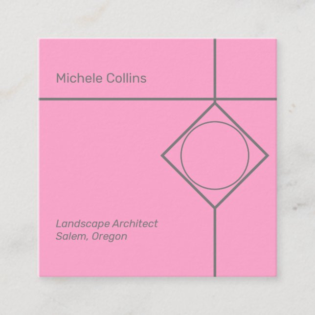 Moderne Berufliche Elegance Business Card Quadratische Visitenkarte (Vorderseite)