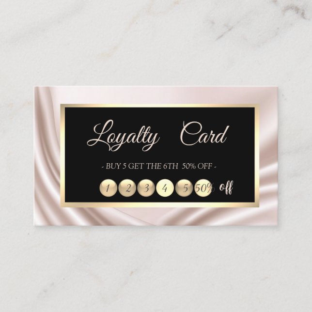 Moderne Berufliche Elegant Frame Loyalty Card Treuekarte (Vorderseite)