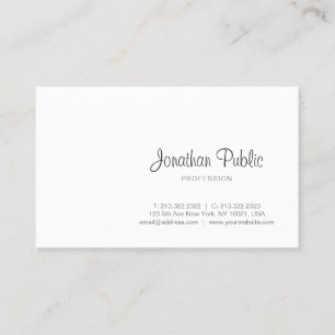 Moderne Berufliche Elegant-Kalligrafie-Schrift Visitenkarte