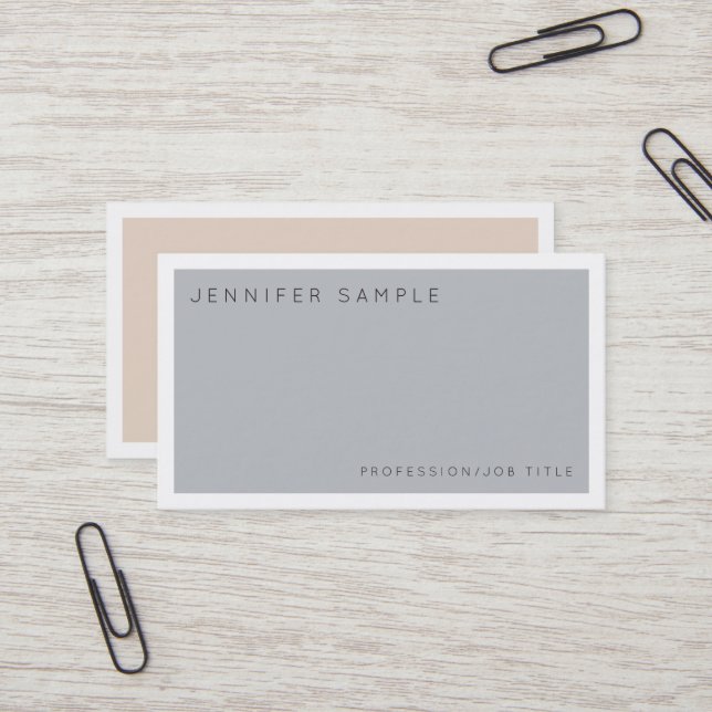 Moderne berufliche elegante FarbTrendy Entwurf Visitenkarte (Vorderseite/Rückseite Beispiel)