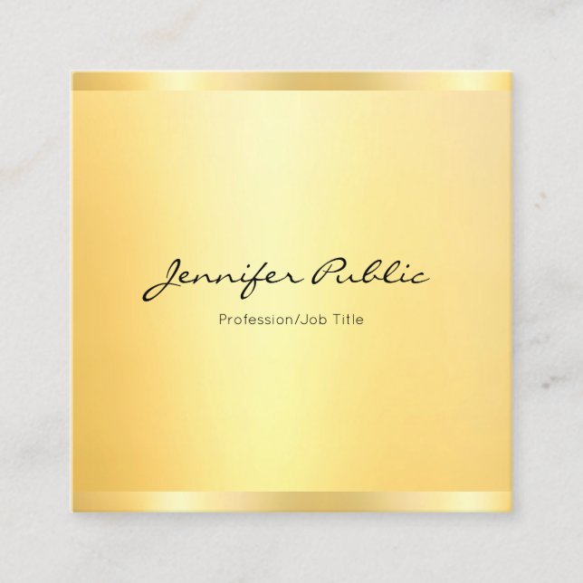 Moderne Berufliche Elegante Imitate Minimalistisch Quadratische Visitenkarte (Vorderseite)