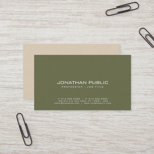 Moderne Berufliche Elegante Trendy Luxury Texture Visitenkarte (Vorderseite/Rückseite Beispiel)