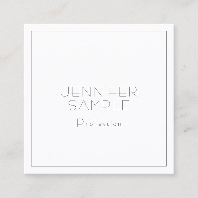 Moderne Berufliche Elegante Trendy Template Quadratische Visitenkarte (Vorderseite)