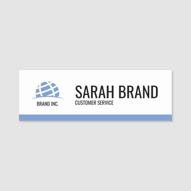 Moderne Berufliche Firmenbezeichnung mit Logo Namensschild (Vorderseite)