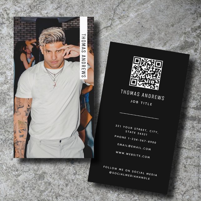 Moderne Berufliche Fotografie Visitenkarte (Modern Trendy Professional Photography Business Card)