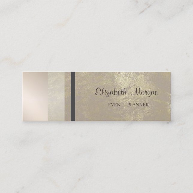 Moderne Berufliche Geometrie, gestreift Mini Visitenkarte (Vorderseite)