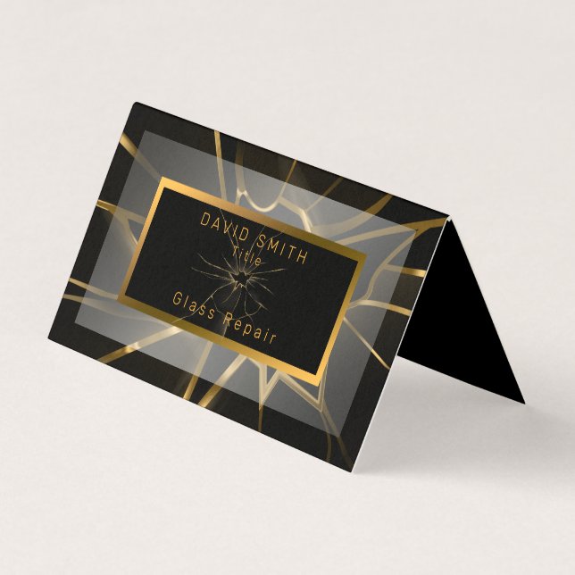 Moderne Berufliche Glasreparatur Visitenkarten (Vorderseite)