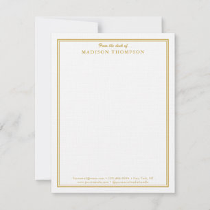 Moderne Berufliche Gold Business Note Card Mitteilungskarte