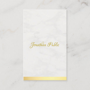 Moderne Berufliche Goldmarbild Handschrift Name Visitenkarte