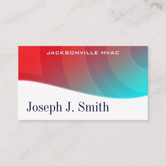 Moderne Berufliche HVAC-Visitenkarten Visitenkarte (Vorderseite)