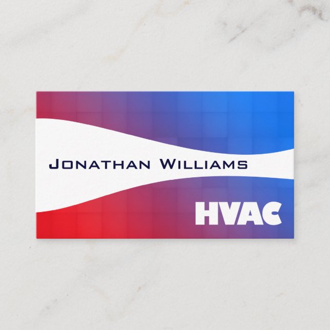 Moderne Berufliche HVAC-Visitenkarten Visitenkarte (Vorderseite)