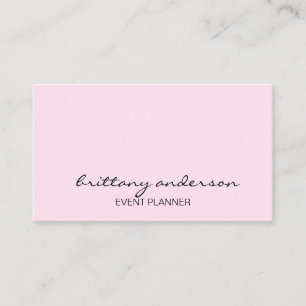 Moderne Berufliche Kalligrafie Blush Pink Visitenkarte