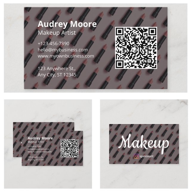 Moderne Berufliche Look Vorlagen machen Künstler Visitenkarte (Modern Professional Look Templates Makeup Artist Business Card
)