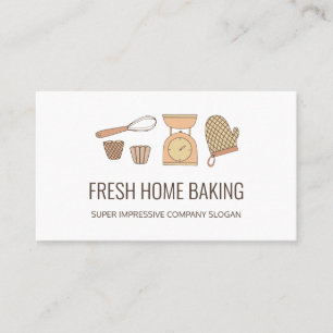 Moderne Berufliche Minimalistische Bäckerei Visitenkarte