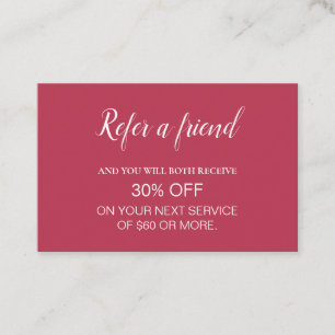 Moderne Berufliche Minimalistische Verweisung Visitenkarte