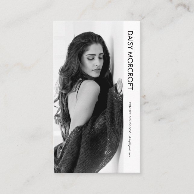 Moderne Berufliche Modell-Foto-Composite-Karte Visitenkarte (Vorderseite)