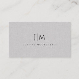 Moderne Berufliche Monogram Minimalistisch Grau Li Visitenkarte