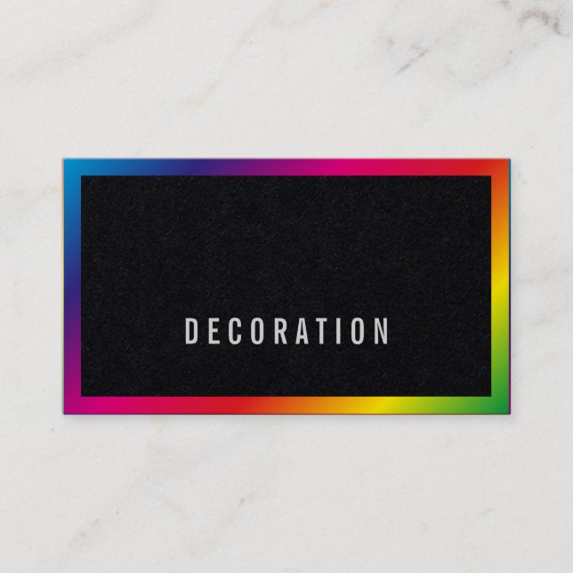 Moderne Berufliche Rainbow Businesscards Visitenkarte (Vorderseite)