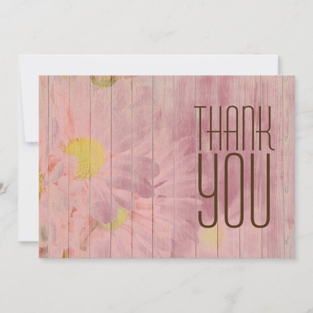 Moderne Berufliche Rose Gold Floral Minimalistisch Dankeskarte (Vorderseite)
