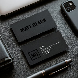 Moderne berufliche schwarze Kraft, einfach elegant Visitenkarte