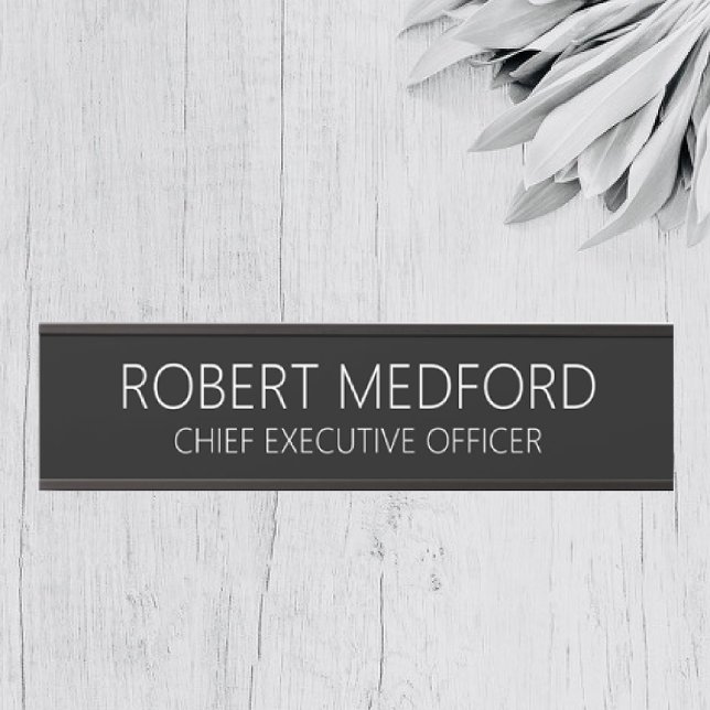 Moderne Berufliche schwarze Türschilderplatte Türschild (Von Creator hochgeladen)