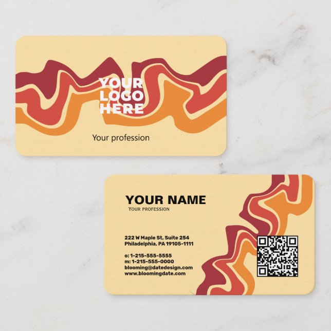 Moderne Berufliche Visitenkarte für Unternehmer (Vorne/Hinten)