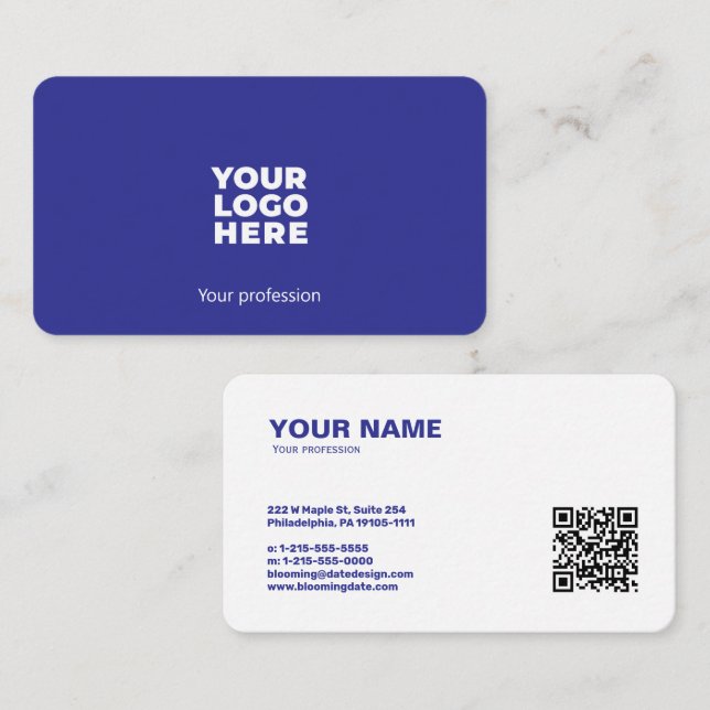 Moderne Berufliche Visitenkarte für Unternehmer (Vorne/Hinten)