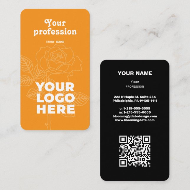 Moderne Berufliche Visitenkarte für Unternehmer (Vorne/Hinten)